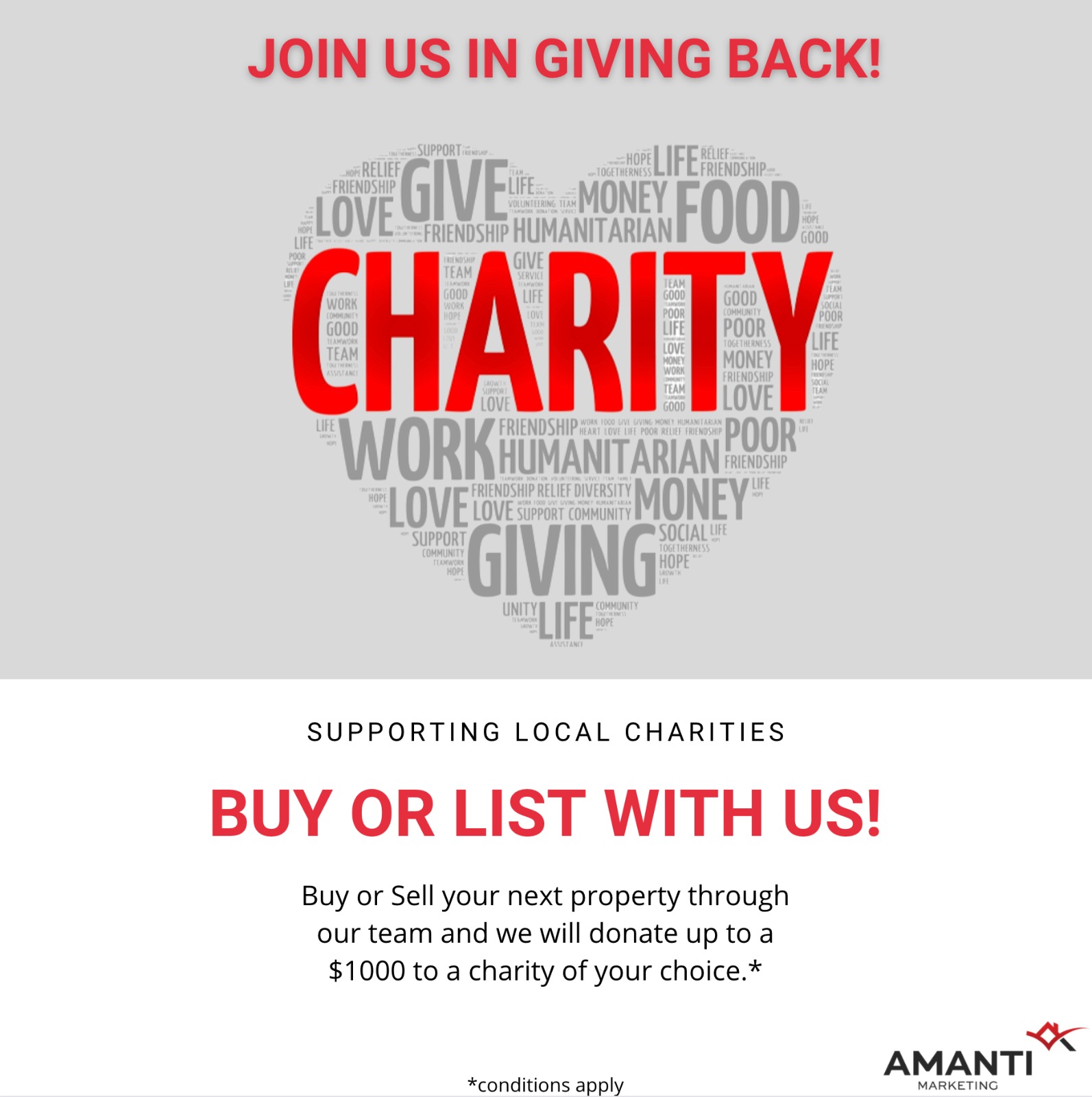 Join Us In Giving Back